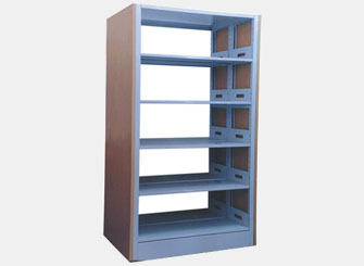 鋼木結合單節圖書館書架